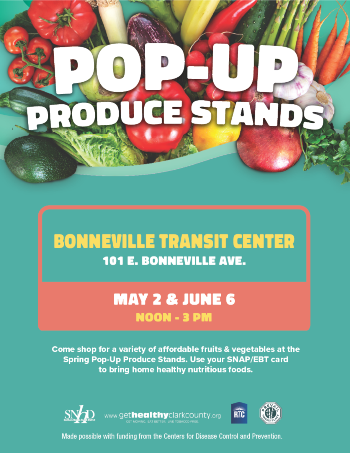 PopUp Produce Stand at Bonneville Transit Center Get Healthy Clark County