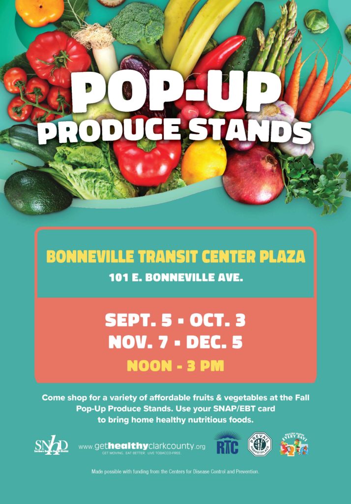 PopUp Produce Stand at Bonneville Transit Center Get Healthy Clark