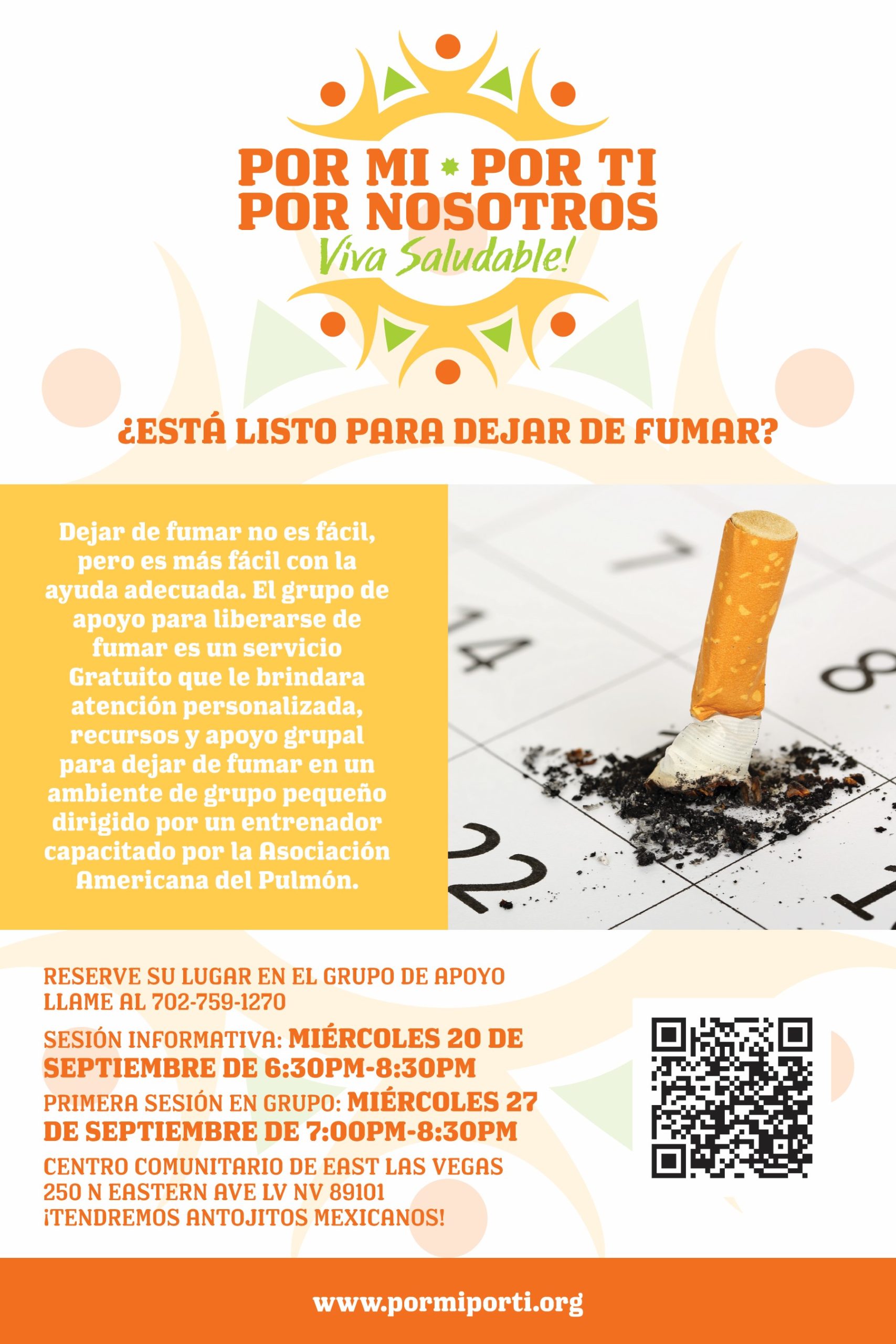 Information Session for Group Tobacco cessation Program (Spanish) Get Healthy Clark County