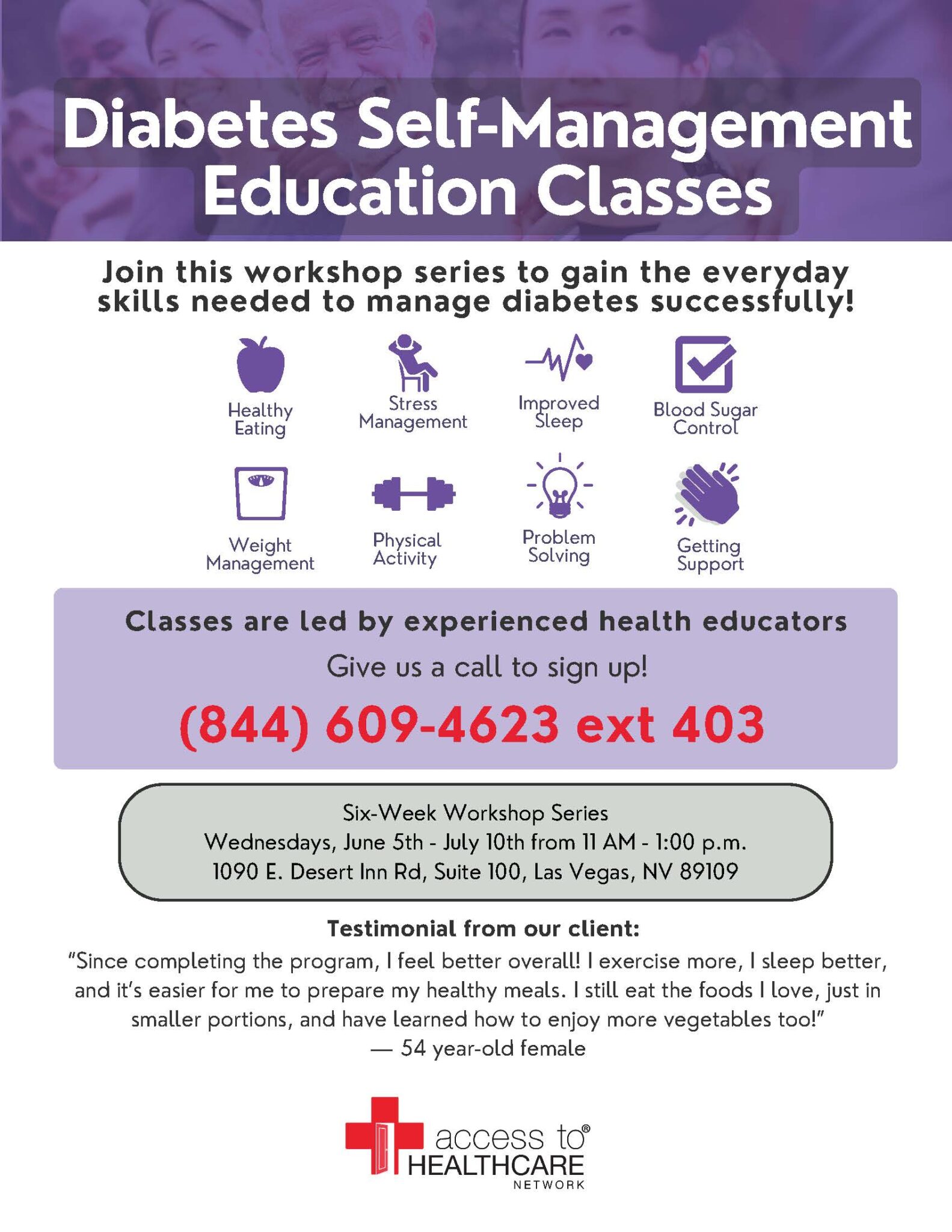 Diabetes Self-Management Education Classes - Get Healthy Clark County