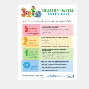 5210 Healthy Habits Every Day/Habitos Saludables, Todos Los Dias Flyer (English/Spanish)