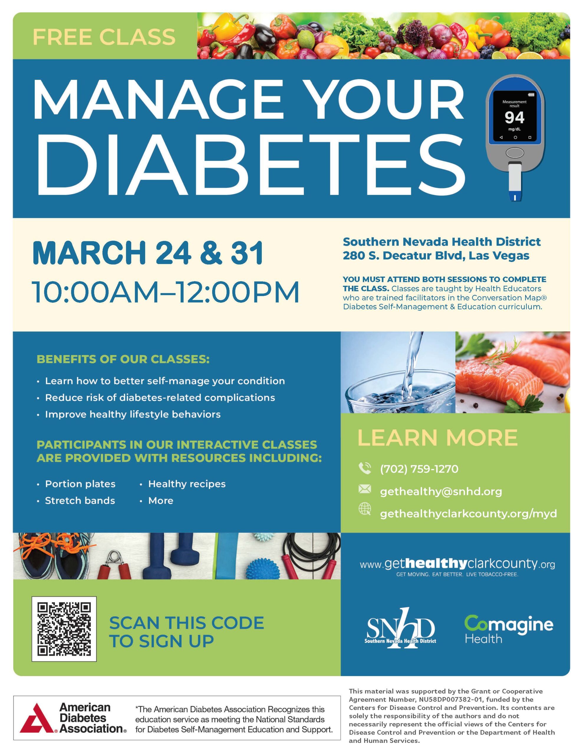 Diabetes Self-Management Class - Get Healthy Clark County